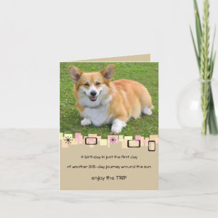 Cartão de Aniversário do Pembroke Welsh Corgi