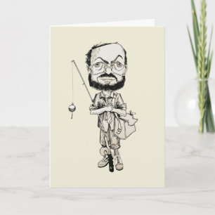 Cartão de aniversário do pescador