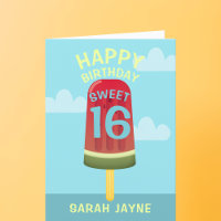 Cartão de Aniversário do Picolé de 16 Sorvetes doc