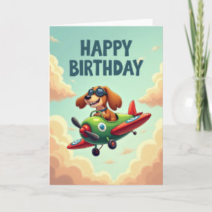 Cartão de Aniversário do Pilot Pup