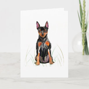 Cartão de Aniversário do Pinscher Miniatura,