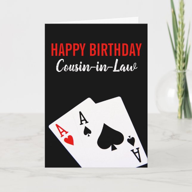 Cartão de Aniversário do Poker cunhado (Frente)