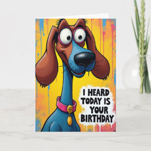 Cartão de Aniversário do Pop Art Dog