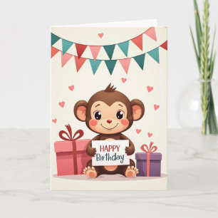 Cartão de Aniversário do Primata Sorridente