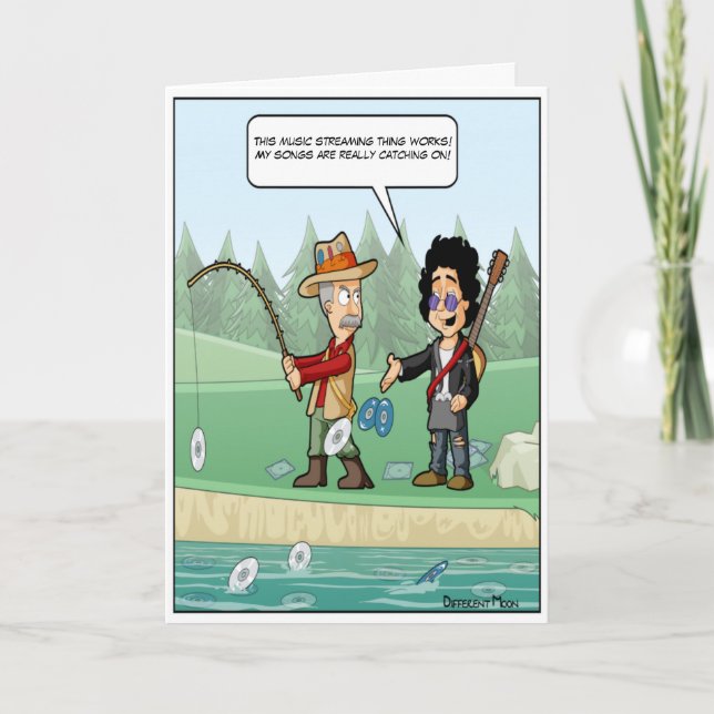 Cartão de Aniversário do Punny Streaming Music (Frente)