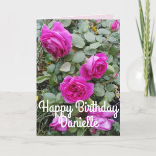 Cartão de Aniversário do Rosa Vintage Rosa bonit