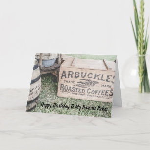 Cartão de Aniversário do Seletor Antiquado Diverti