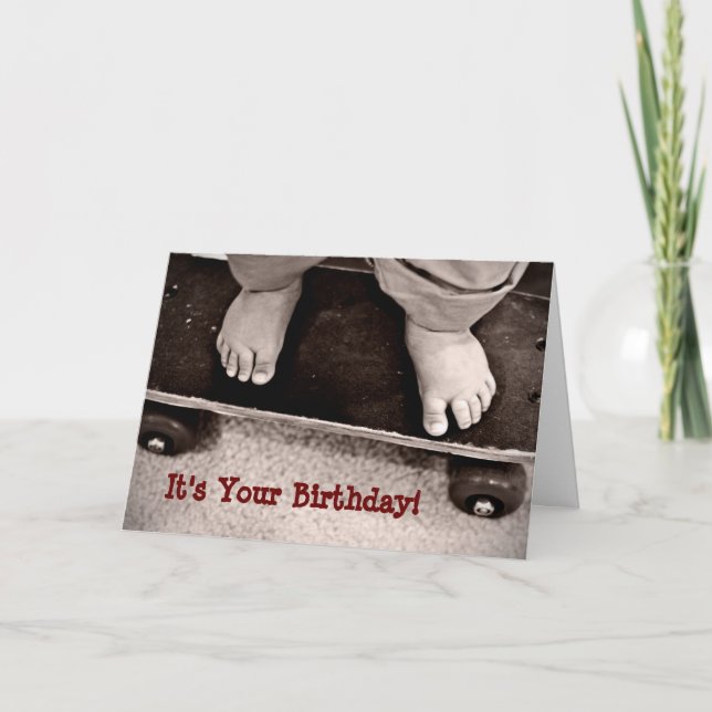 Cartão de Aniversário do skate (Frente)