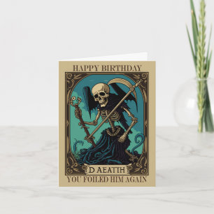 Cartão de Aniversário do Tarot da Morte