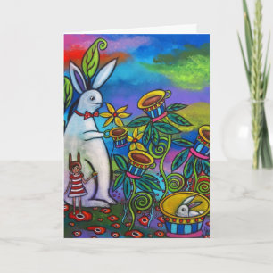 Cartão de Aniversário do Tea Party Inesperado