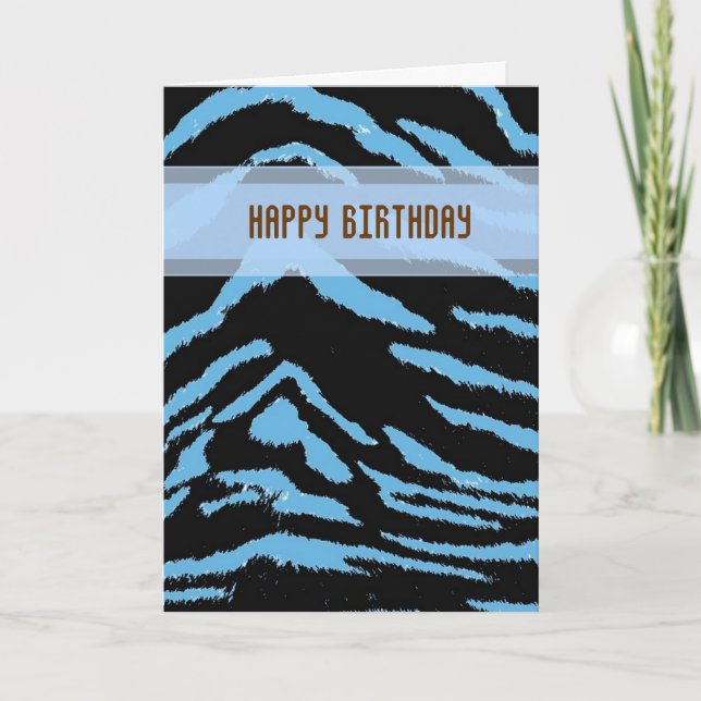Cartão de Aniversário do Tigre Selvagem (Frente)
