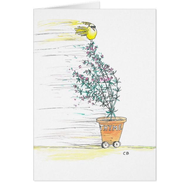 Cartão de aniversário do "tomilho" (Frente)