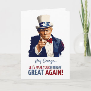 Cartão de Aniversário do Trump / Nome Personalizad