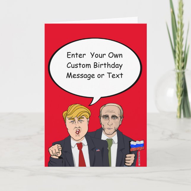 Cartão de Aniversário do Trump Putin - Personalize (Frente)