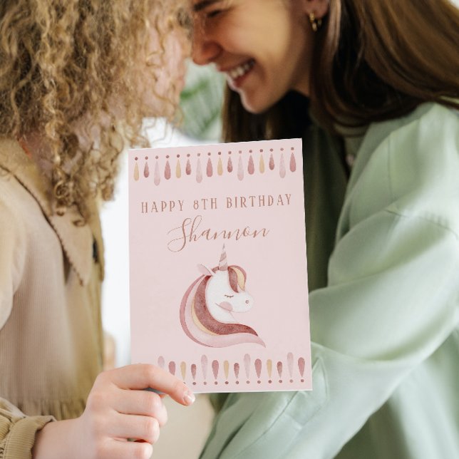 Cartão de Aniversário do Unicorn (Criador carregado)