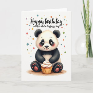 Cartão de Aniversário do Urso de Pelúcia Doce