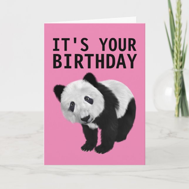 CARTÃO DE ANIVERSÁRIO DO URSO PANDA (Frente)