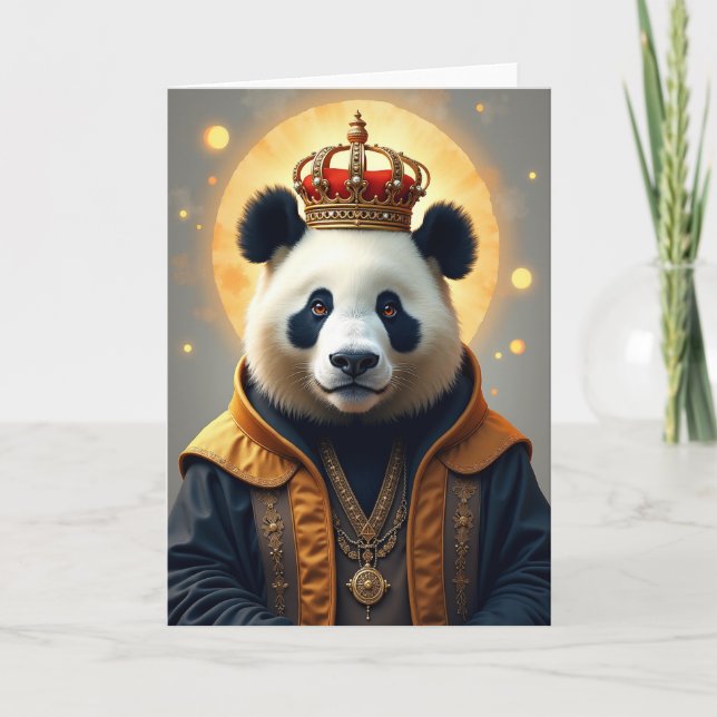 Cartão de Aniversário do Urso Real (Frente)