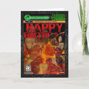 Cartão de Aniversário do Ventilador de Jogos de Co