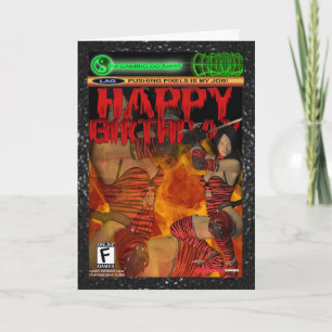 Cartão de aniversário do ventilador do jogo do com