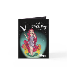 Cartão de Aniversário do Virgo Horoscope