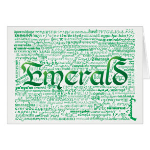 Cartão de Aniversário do World Word Emerald