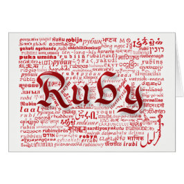 Cartão de Aniversário do World Word Ruby