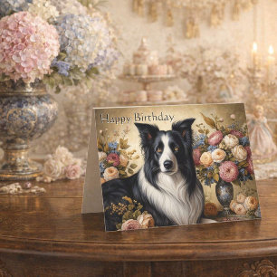 Cartão de Aniversário Doblado Border Collie