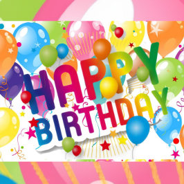 Cartão de Aniversário Dobrado Feliz Aniversário