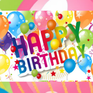 Cartão de Aniversário Dobrado Feliz Aniversário