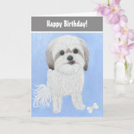 Cartão de Aniversário Dobrável do Cão Malshi