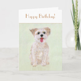 Cartão de Aniversário Dobrável do Cão Morkie