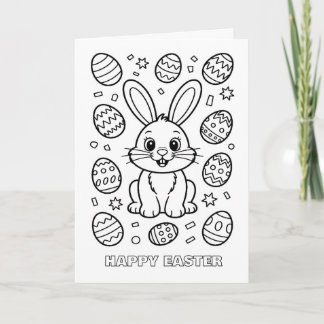 cartão de aniversário dobrável para colorir DIY Pá