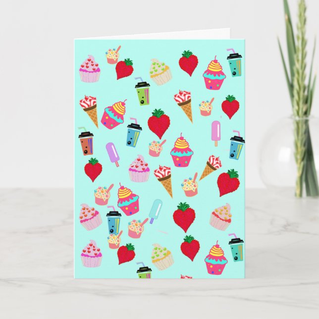 Cartão de aniversário doce (Frente)