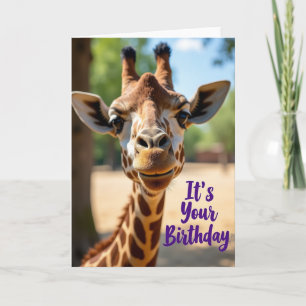 Cartão de Aniversário Doce da Girafa