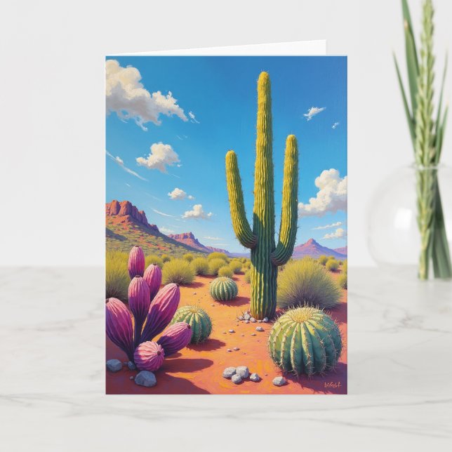 Cartão de Aniversário Doce do Deserto (Frente)