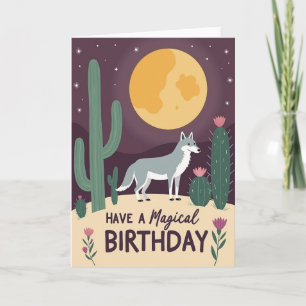 Cartão de Aniversário Doce Sob a Luz da Lua
