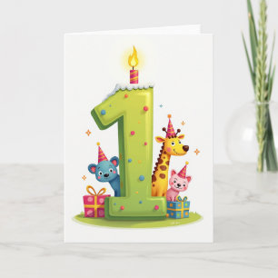 Cartão de Aniversário Doce Um