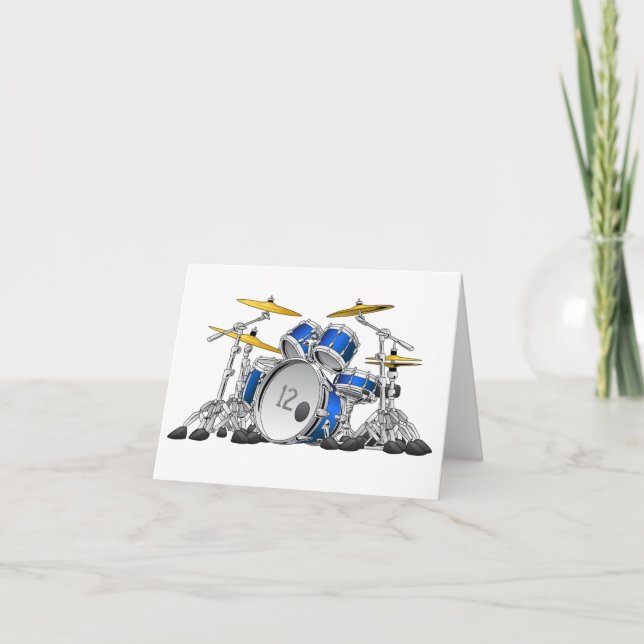 Cartão de Aniversário dos Tambores - 12 (Frente)