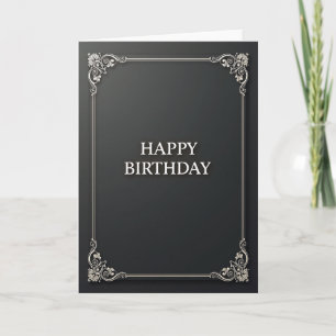 Cartão de Aniversário Dourado Elegante