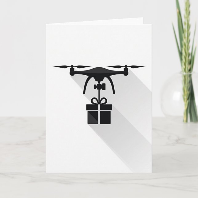 Cartão de Aniversário Drone Doce (Frente)