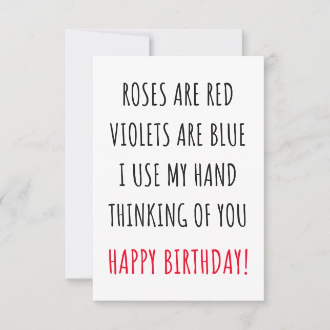 Cartão de aniversário e presente felizes e engraça (Frente)