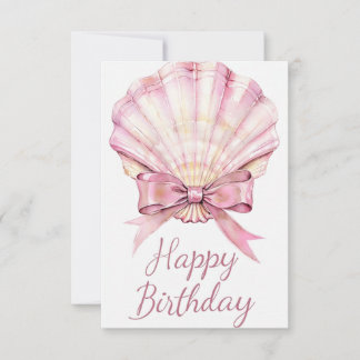 Cartão de Aniversário Elegante com Aquarela e Bord
