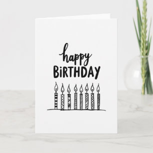 Cartão de Aniversário Elegante e Caprichoso