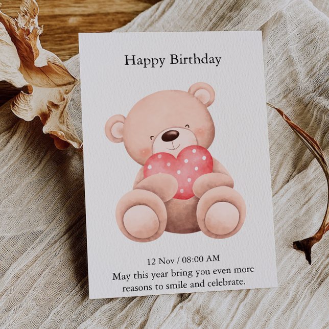 Cartão de Aniversário Elegante e Feliz (Elegant Happy Birthday Card)