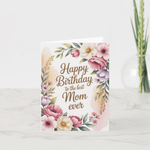 Cartão de aniversário elegante para a mãe