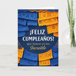cartão de aniversário em espanhol para homens
