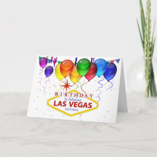 Cartão de Aniversário em Las Vegas