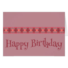 Cartão De Aniversário Em Mauve