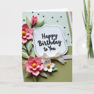 Cartão de Aniversário em Papercraft